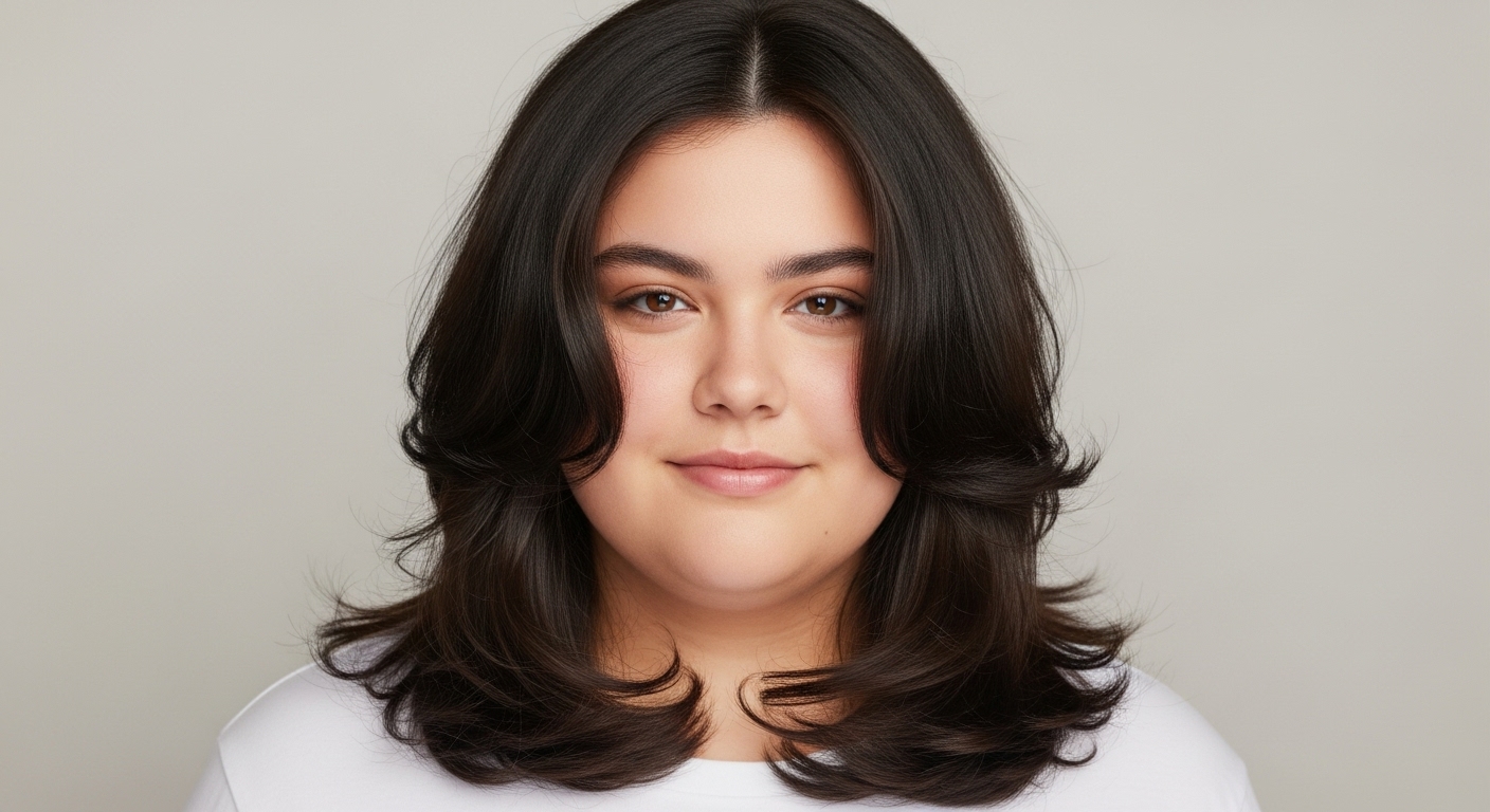 Chubby Face Long Layered Haircuts