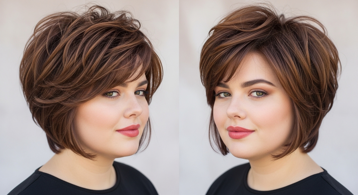 Chubby Face Short Layered Haircuts