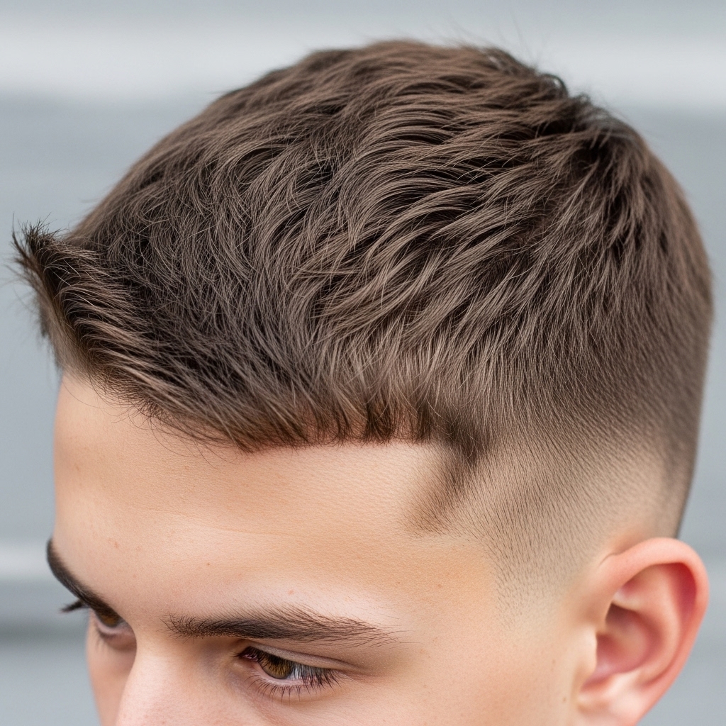 crew cut haircut for receding hairline men