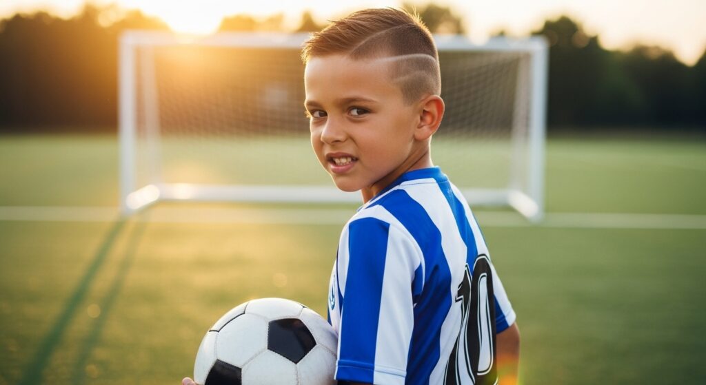 cool fade haircut for sporty boy)