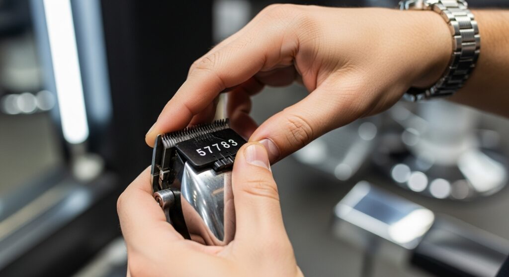 adjusting clipper guard sizes before beard trim