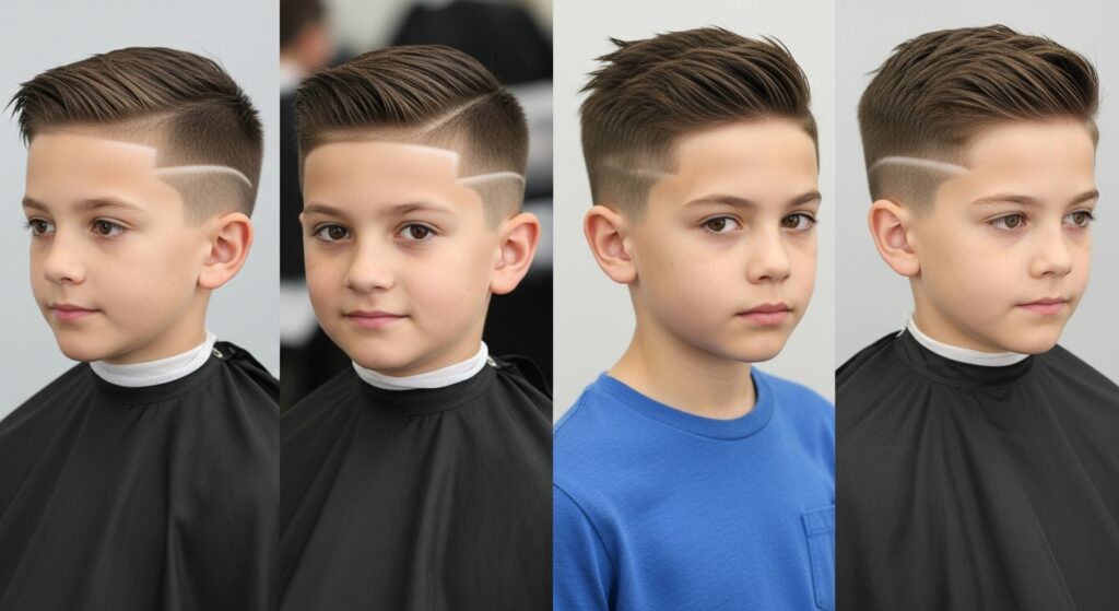 kids fade haircut style chart comparison)