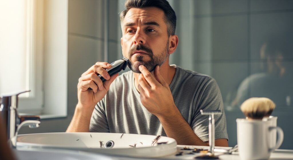  a precision trimmer for shaving a goatee