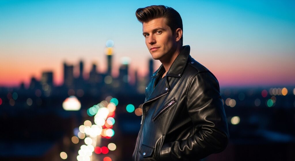 Classic pompadour hairstyle for men