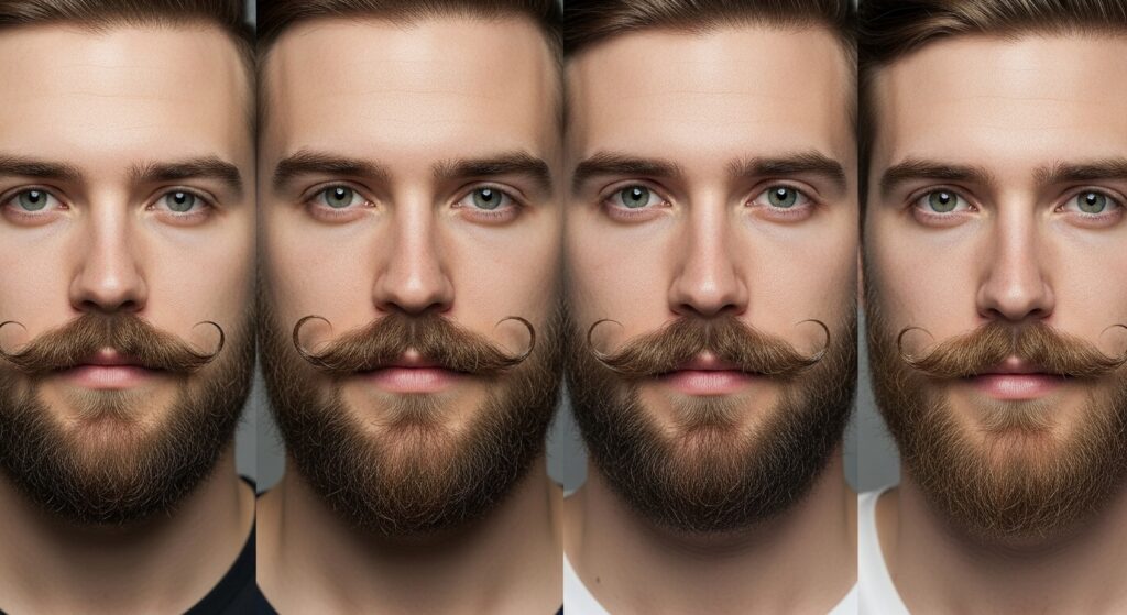 van dyke beard styles on different face shapes