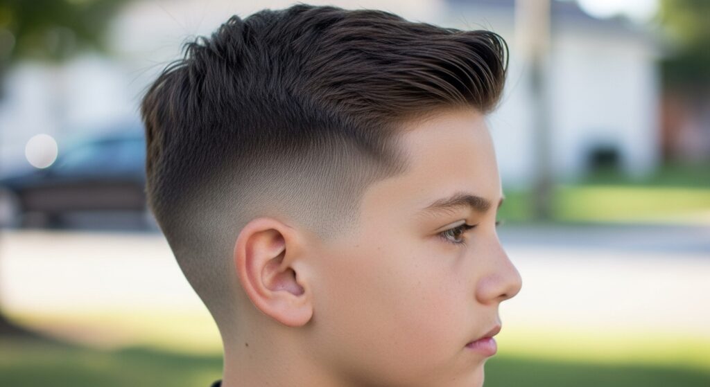 fade 10 year old boy haircuts side profile)