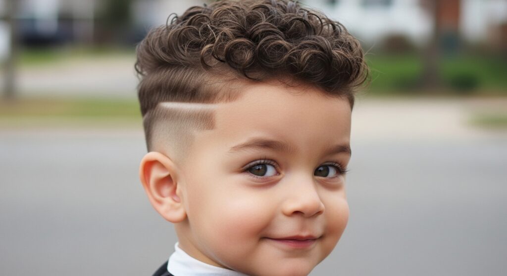 fade curly hair toddler boy curly haircut style)