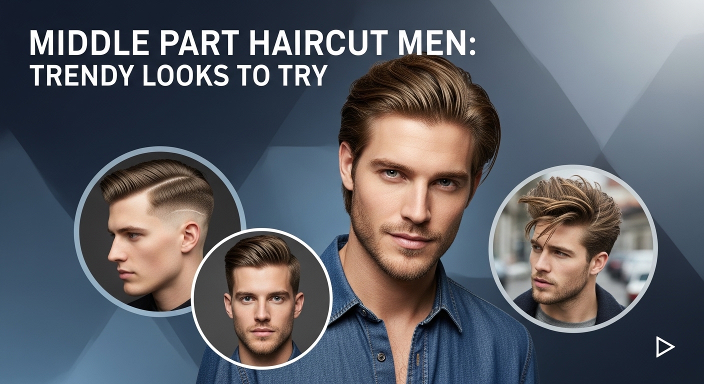 middle part haircut men