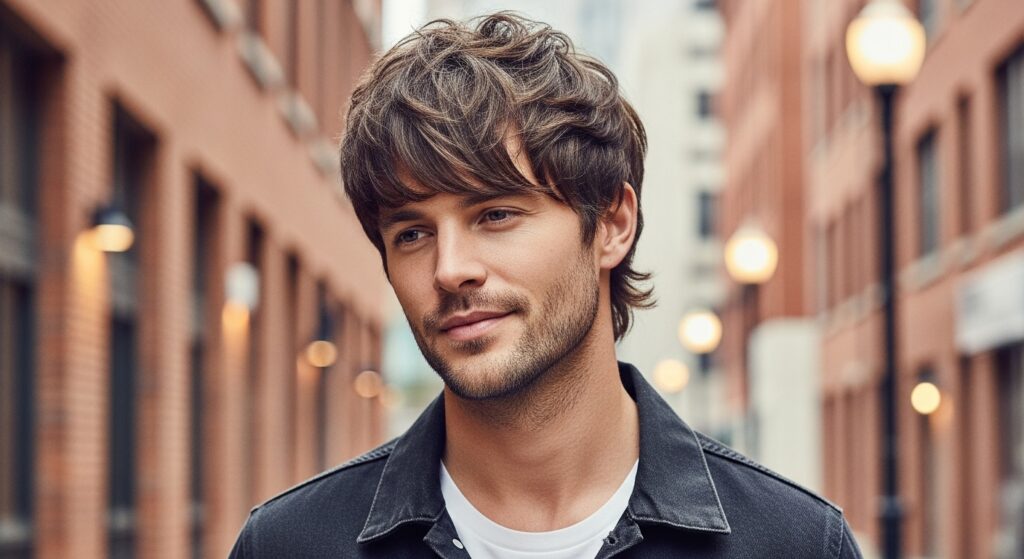 Modern shag haircut inspired by 70s style")