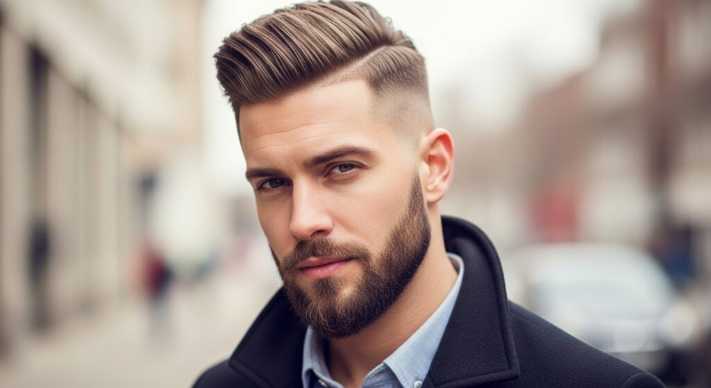 High and tight with beard for a balanced look