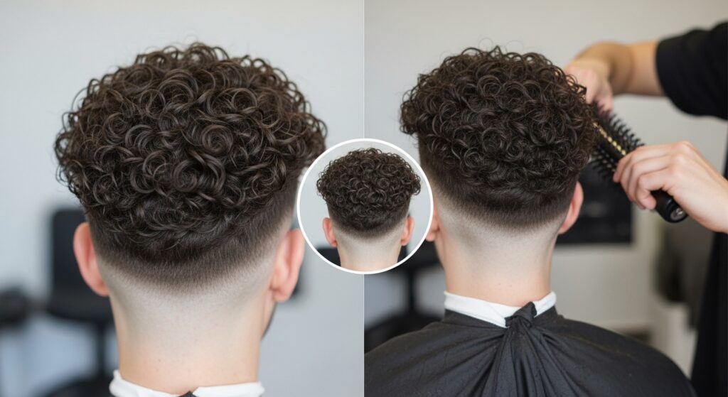 Collage of wolf cut curly hair styles from different cultures. Alt tag Global wolf cut curly hair variations across men and women