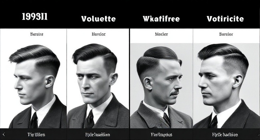 Comparison of 1930s haircuts and Hitler haircut