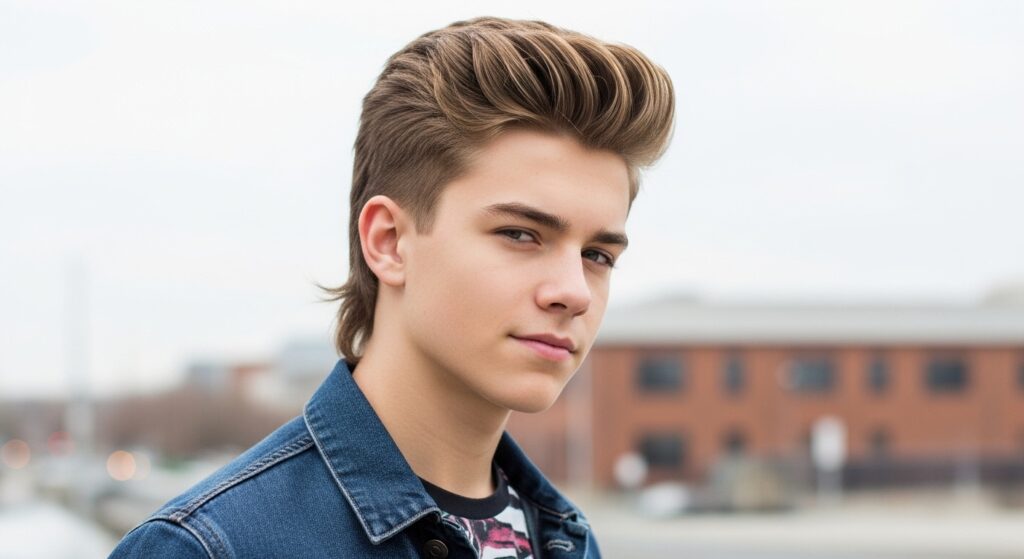 modern mullet haircut for teenage boy 2025