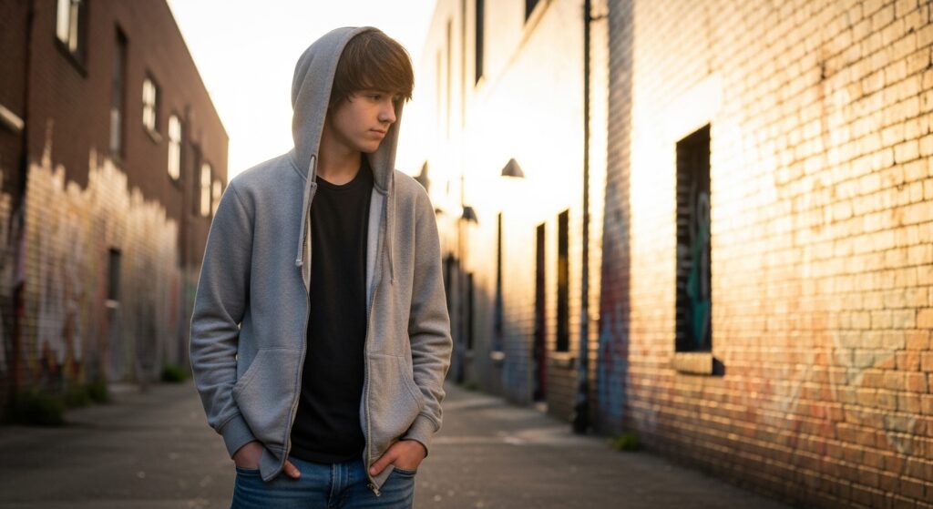 medium shag haircut for teen boy 2025