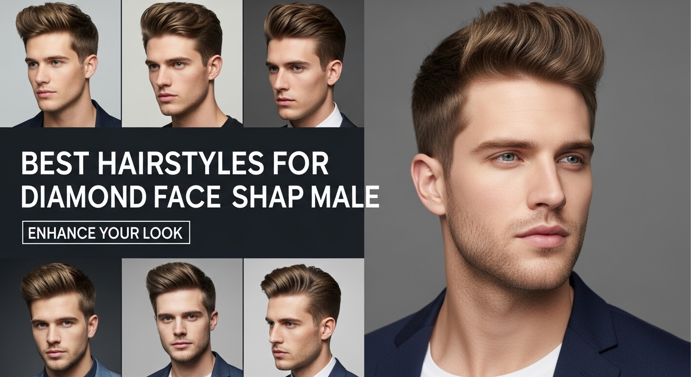 hairstyles for diamond face shape male